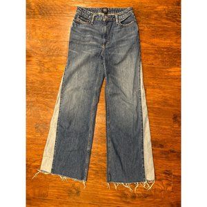 Urban outfitters wide leg flare jeans two tone size 26